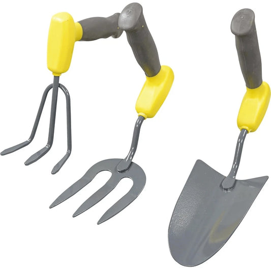 (3) Gardening Hand Tools Ergonomic Design Non-Slip Rubber Handles