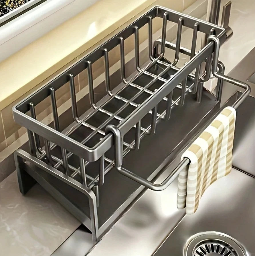 1pc Stainless Steel Sponge Holder Shelf ? Self?Draining, Anti?Mold - NEW - Picture 4 of 9