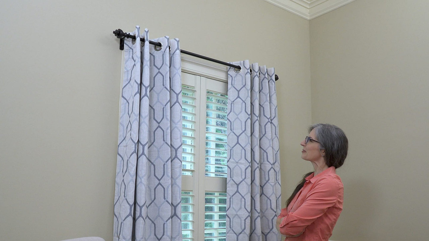 Bronze Tap Bracket - Hang Curtains in 30 Seconds! No Drill Instant Curtain Ro...