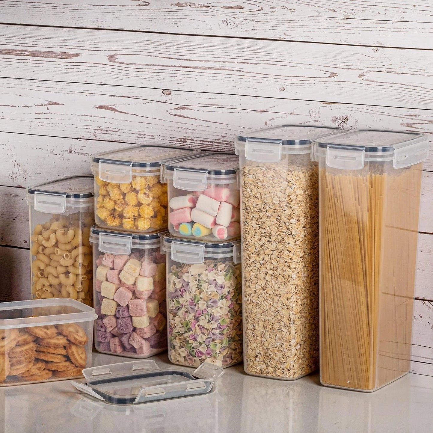 Airtight Food Storage Containers with Lids, 24 pcs Plastic Kitchen and Pantry...
