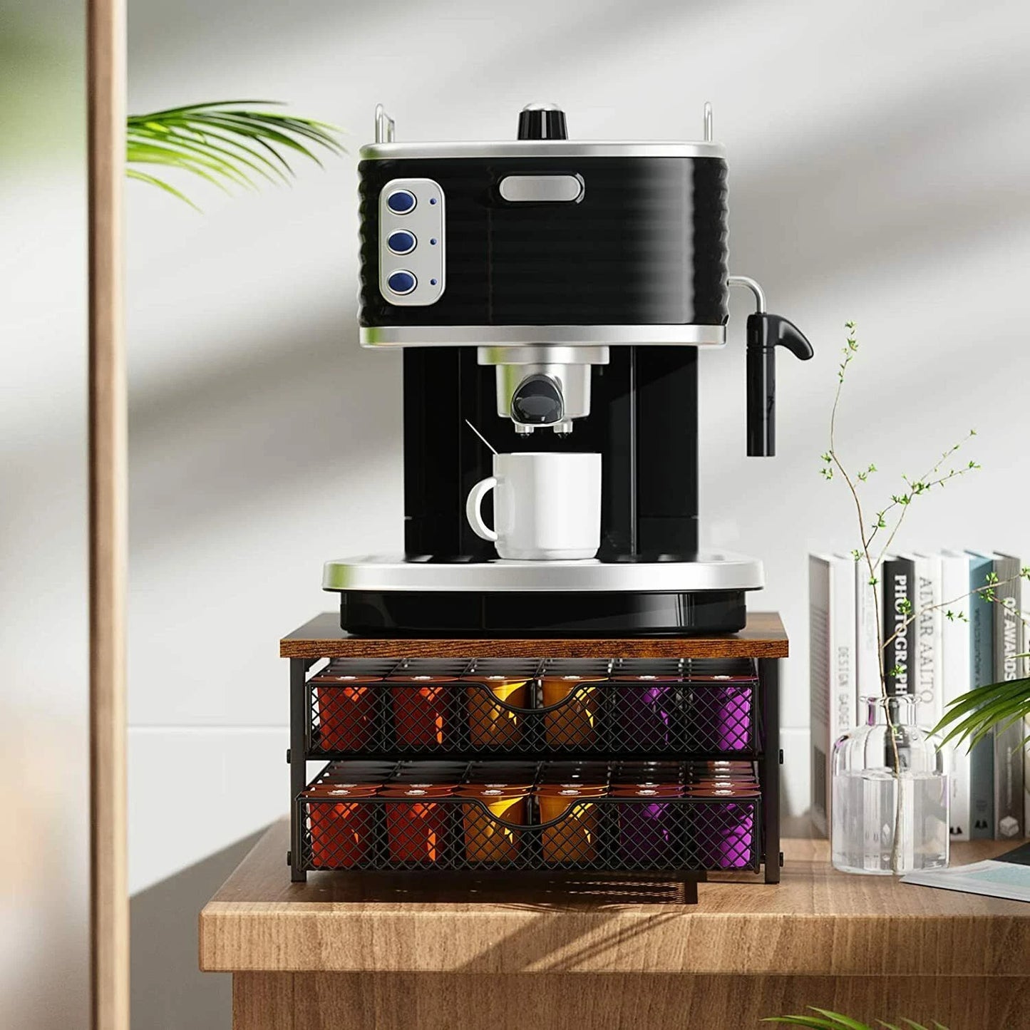 72 Coffee Pod Holder For Counter Coffee Drawer for K Cup Storage Drawer Basket