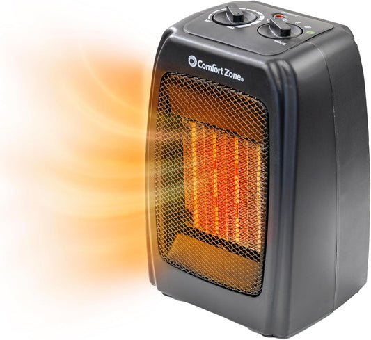 Comfort Zone CZ442E Personal Ceramic Heater, 1500W Portable, Adjustable Thermost