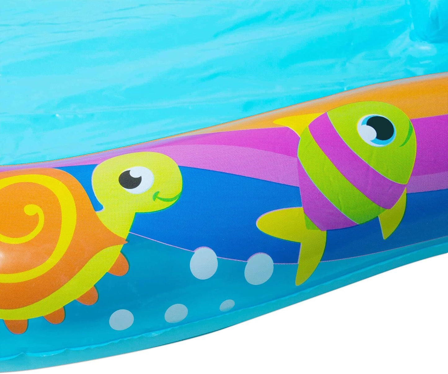 Shade 'N Slide Turtle Inflatable Outdoor Kiddie Splash Pool w Fish Sprinkler NEW