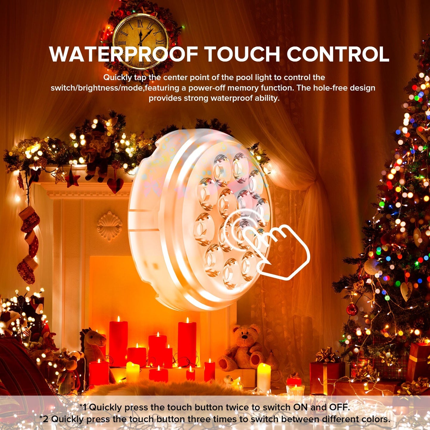 4PCS Led Pool Lights Swimming Pool RGB Color Changing Underwater Lamp Remote