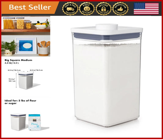 Airtight Food Storage Container 4.4 Qt - Kitchen Pantry Organizer Box