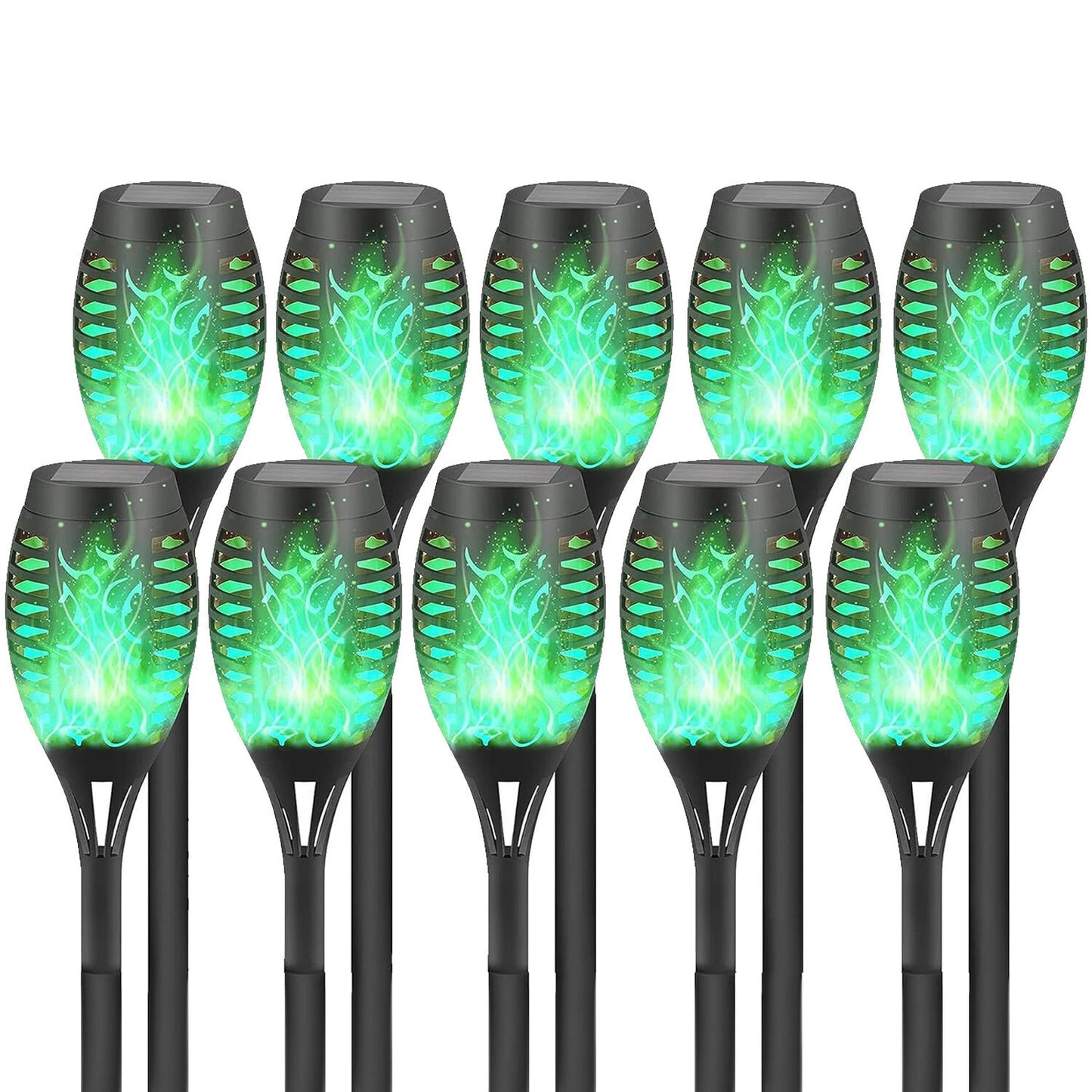 Solar Torch Lights with Flickering Flame Outdoor 12LED Tiki Torch Solar Lights