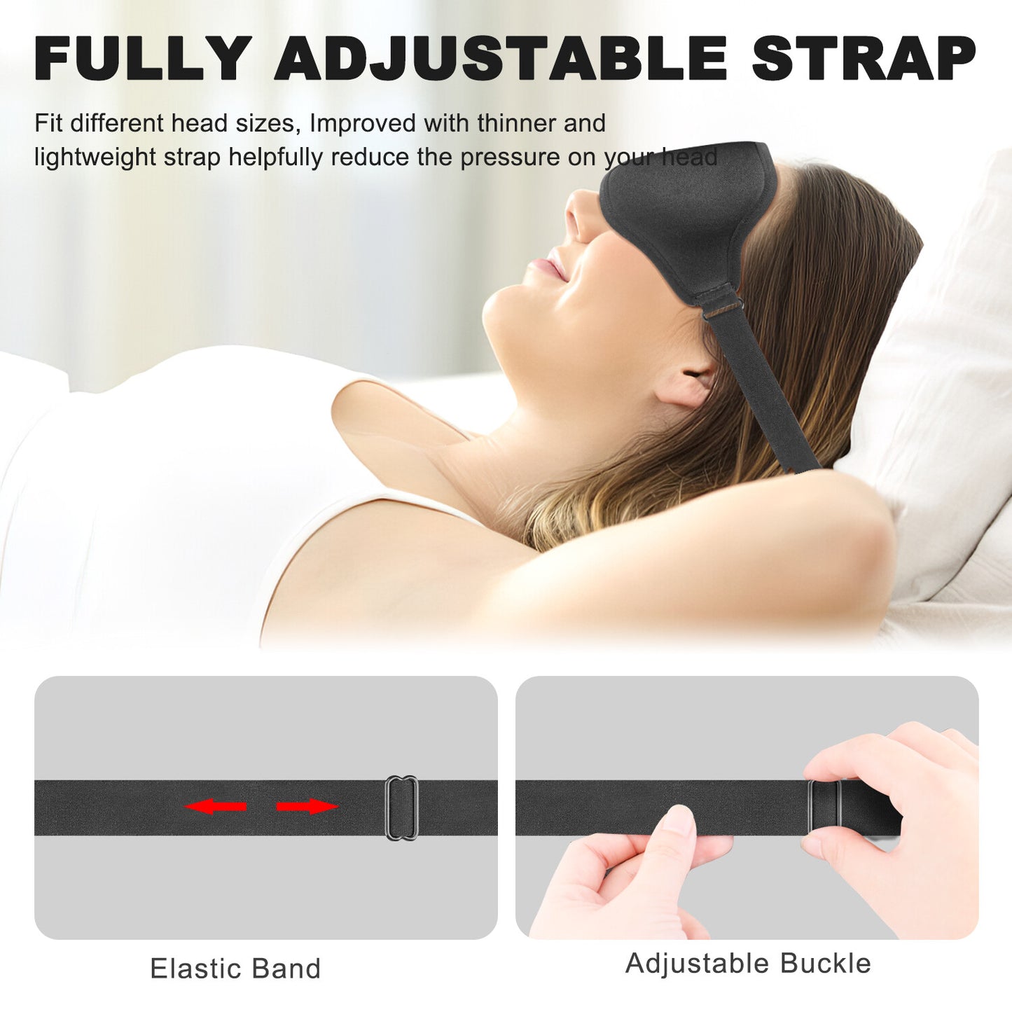 3D Sleep Mask For Men & Women Eye Mask For Sleeping Blindfold Travel Accessories