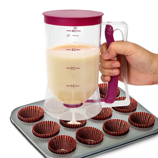 900ML Pancake Baking Batter Dispenser Measuring Cup Muffin Cream Separating Tool - Picture 1 of 9