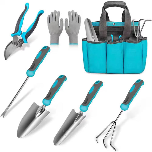 7-Piece Heavy-Duty Stainless Steel Garden Tool Set