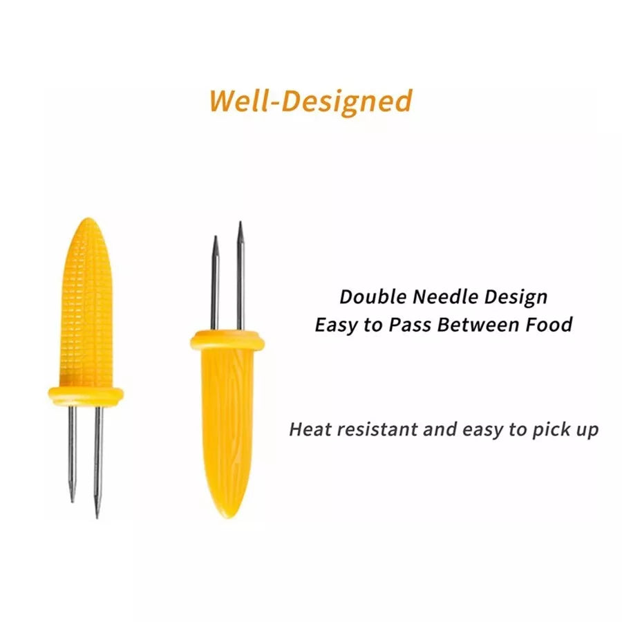 20pcs Stainless Steel Corn Holders Corn on The Cob Skewers for BBQ US Stock B605