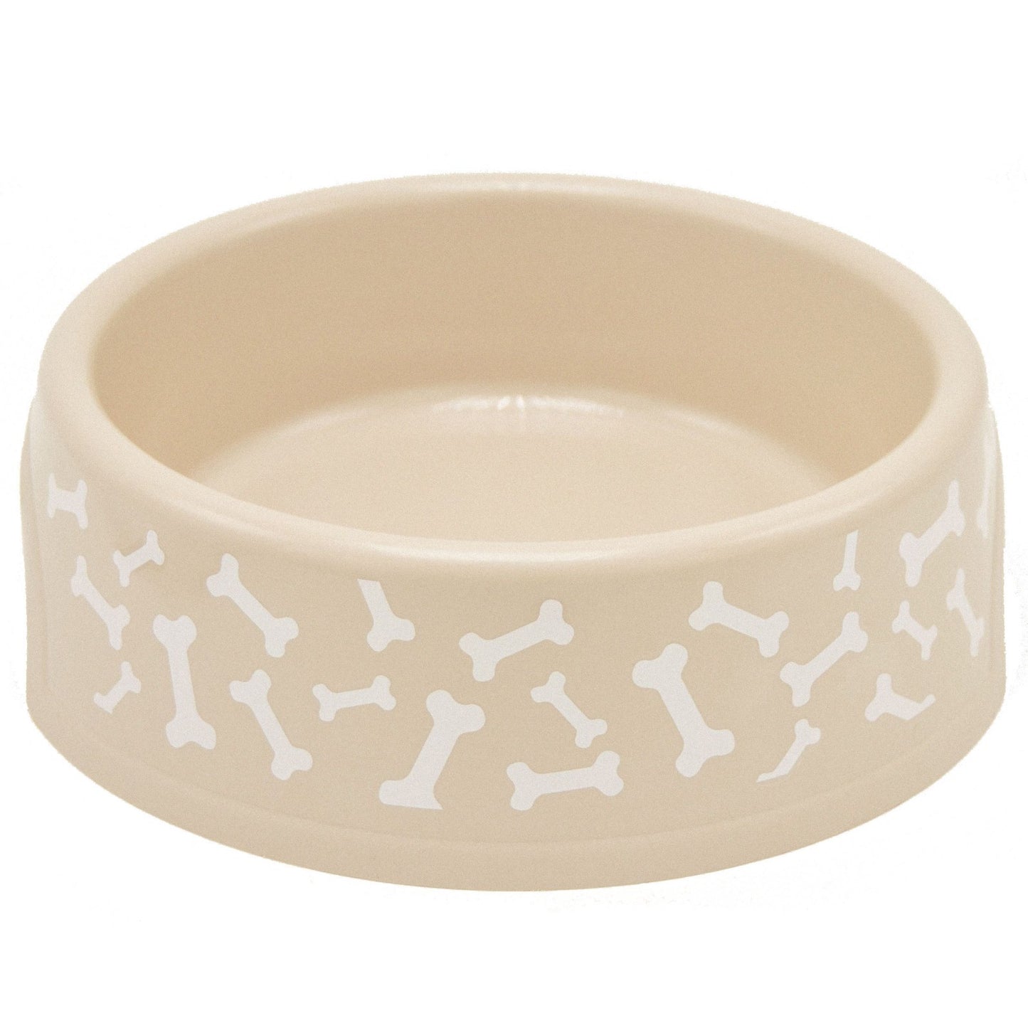 Pet Dog Cat Food Feeding Water Dish Plastic Plate Bowl with Bones 2 Qt (2.89 L)