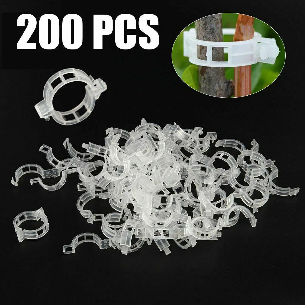 100-500Pcs 25mm Garden Plant Support Clips Tomato and Veggie Trellis Twine