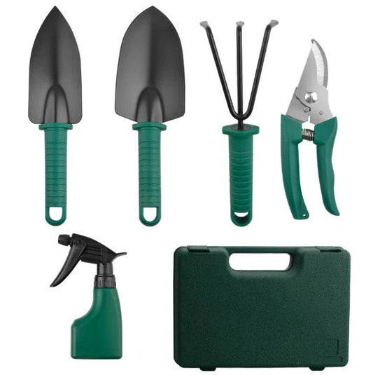 5pcs Garden Tools Set Trowel Rake Shovel Heavy Duty Metal Outdoor Ergonomic Kit