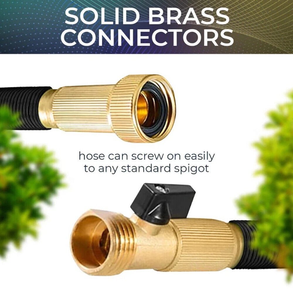 5X Stronger Deluxe Heavy Duty Expandable Flexible Garden Water Hose (50ft,100ft)