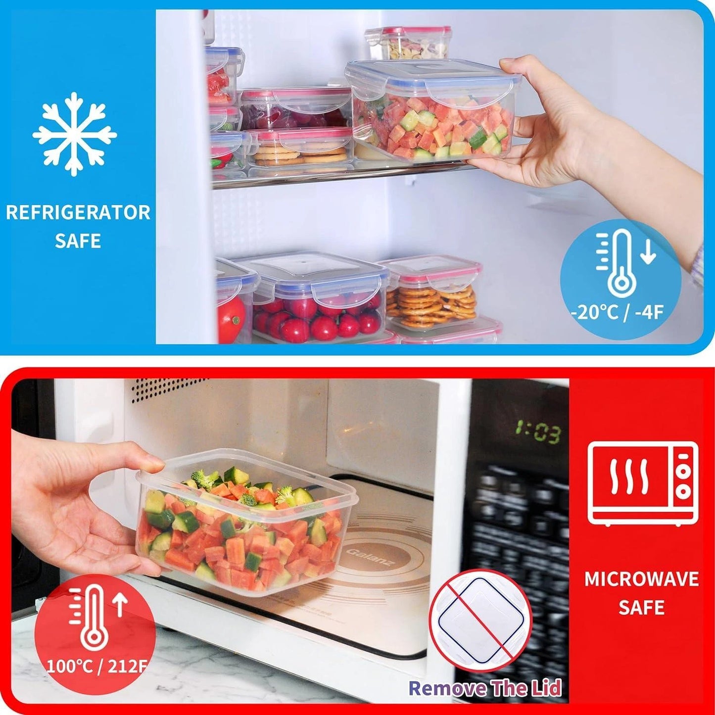 Versatile BPA-Free Food Storage Containers - 40-Piece Set for Organized Kitchens