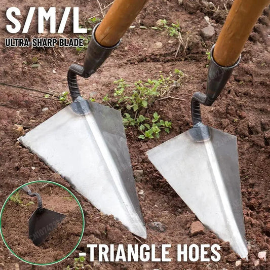 Small Tip Triangle Hoe Manual Soil Loosening Tool for Farming & Gardening