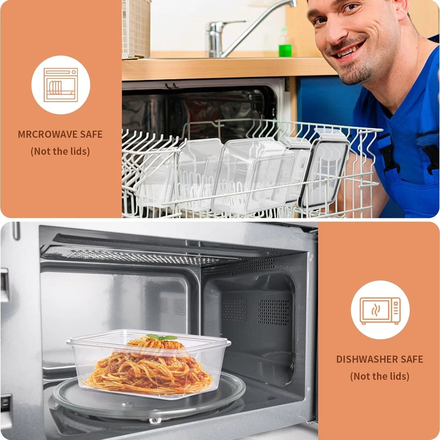 Airtight Leakproof 52 Pcs Airtight Food Storage Containers with Lids for Kitchen