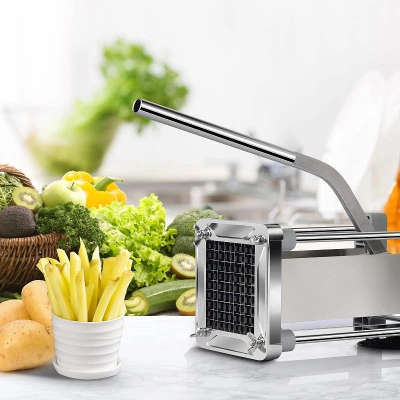 French Fry Cutter Professional Potato Cutter Stainless Steel with 3/8-Inch Blade