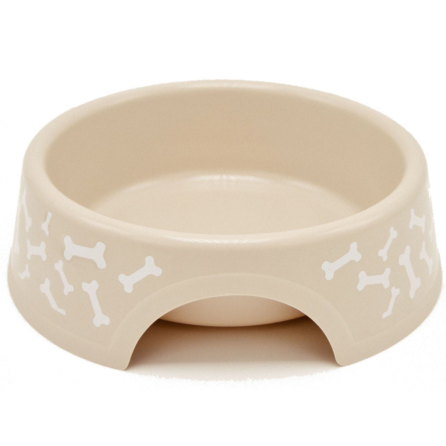 Pet Dog Cat Food Feeding Water Dish Plastic Plate Bowl with Bones 2 Qt (2.89 L)