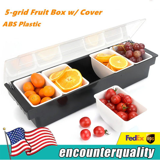5 Fruit Boxesÿwith Cover Kitchen Fruit Dispenser Storage Box 5.5?X3.3?X2.95?