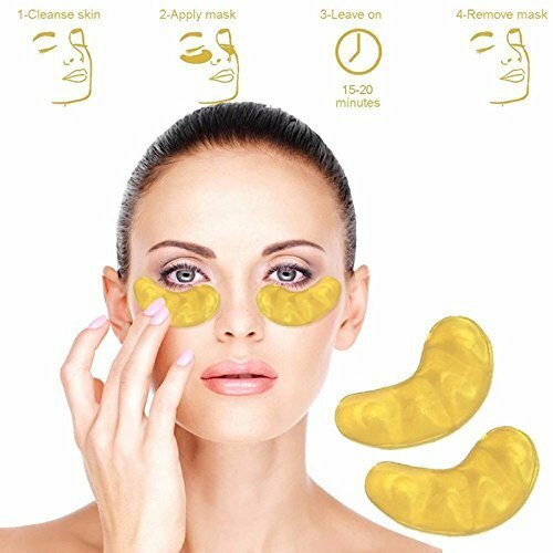 80pc 24K Gold Crystal Collagen Eye Mask Patch Gel Wrinkle Anti Aging Dark Circle