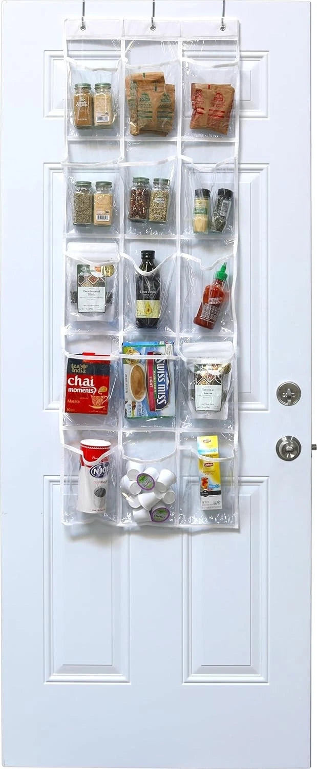 Effortless Organization: 2-Pack Clear Over-the-Door Hanging Storage Solution