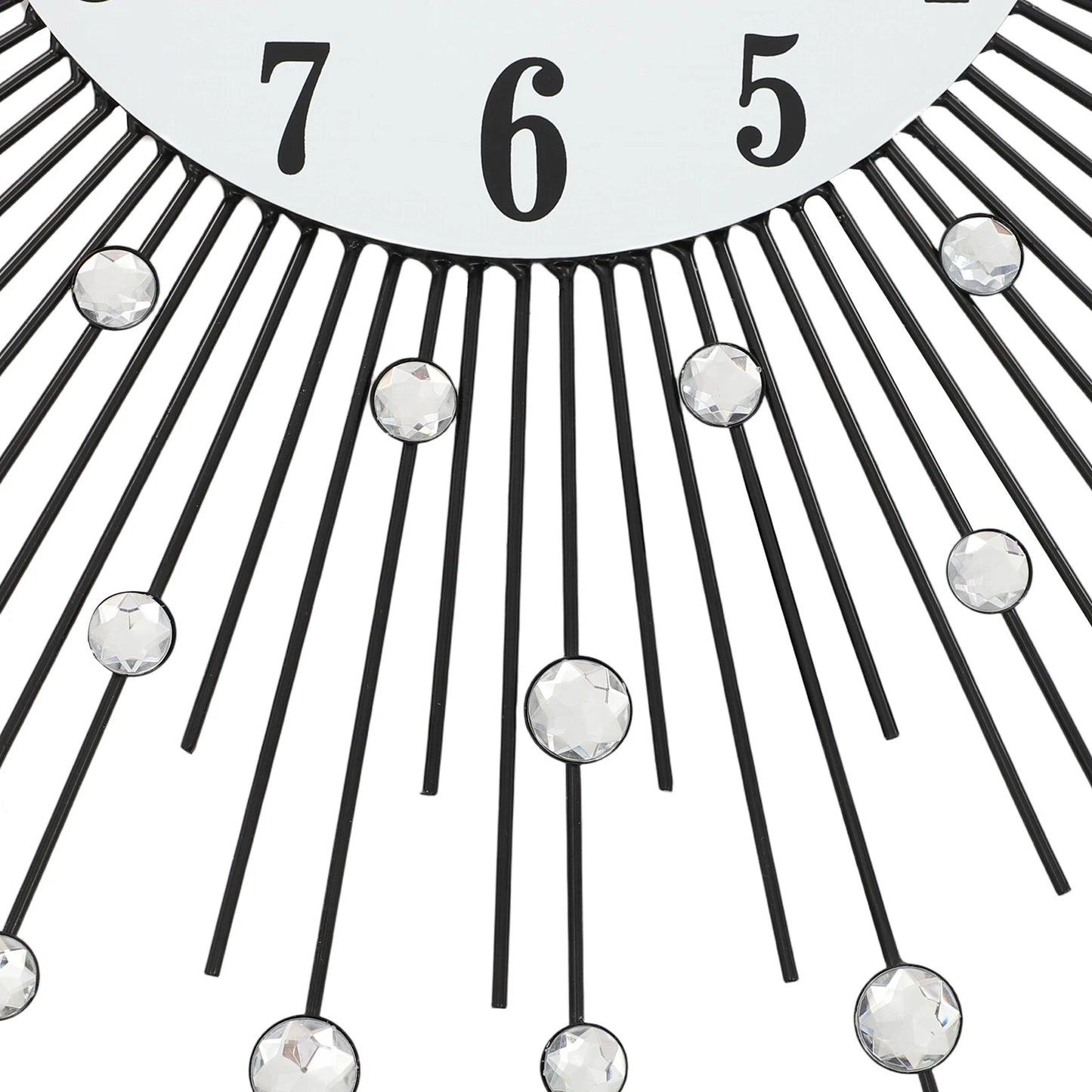 Luxury Large Wall Clock 60cm 3D Peacock Metal Wall Watch Living Room Home Decor