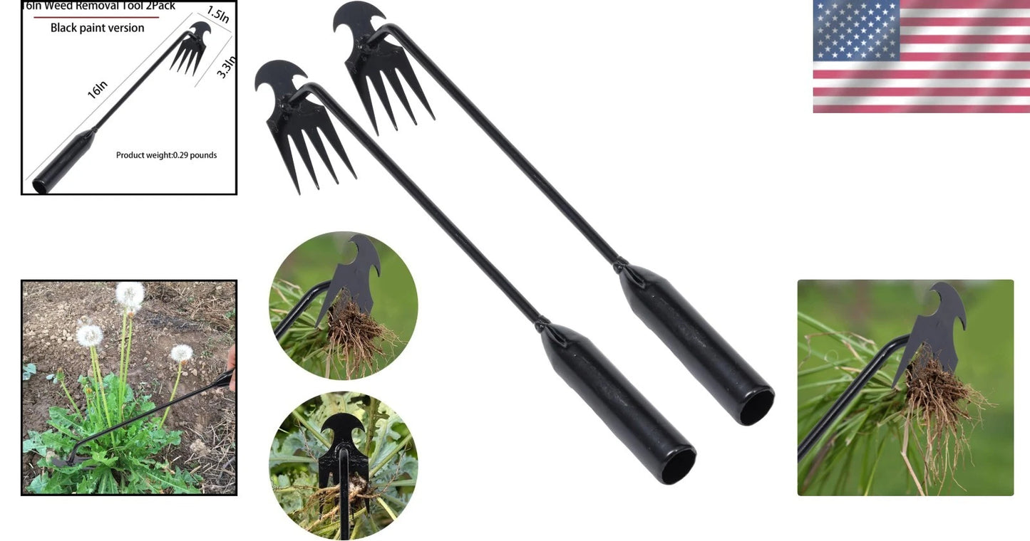 Upgrade Your Garden with 2-Pack 16 inch Weed Pulling Tools for Easy Gardening