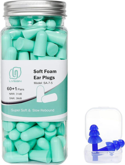 Ultra Soft Foam Earplugs for Sleep - 38Db Sleeping Ear Plugs Noise Cancelling, R