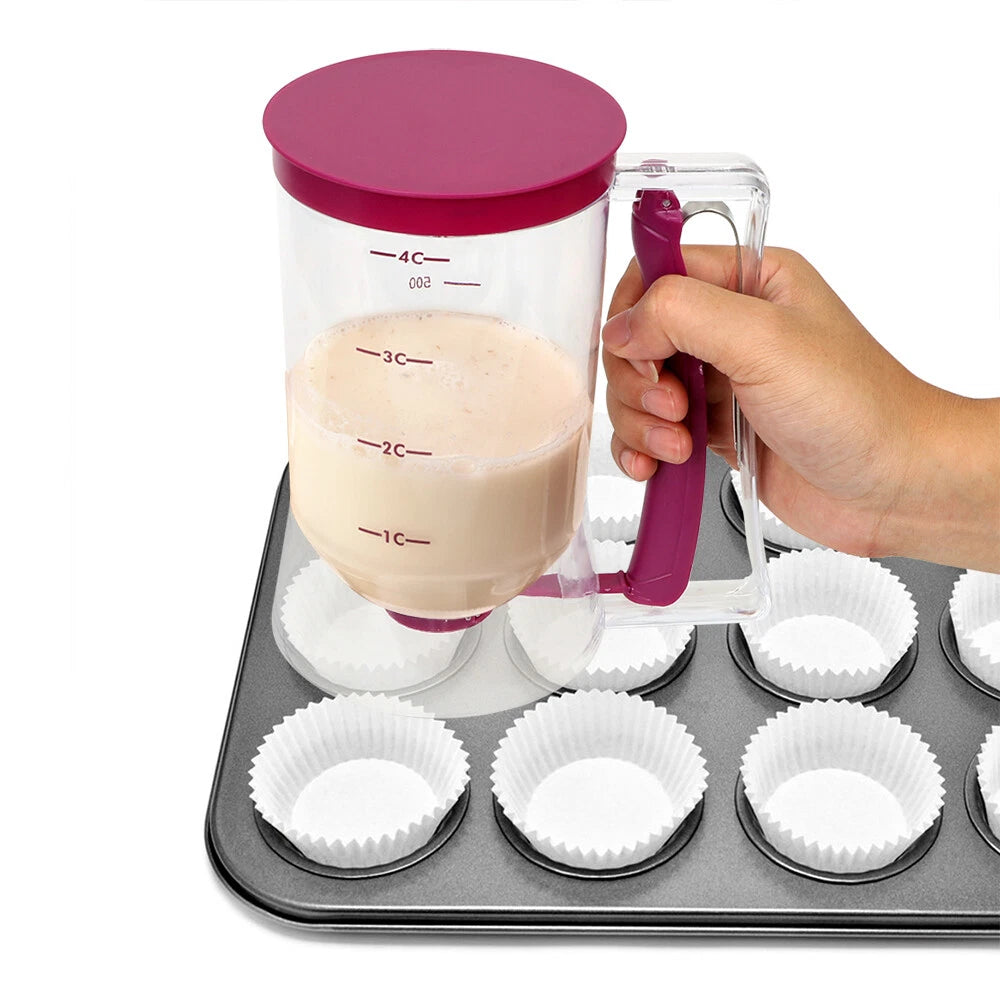 900ML Pancake Baking Batter Dispenser Measuring Cup Muffin Cream Separating Tool - Picture 4 of 9
