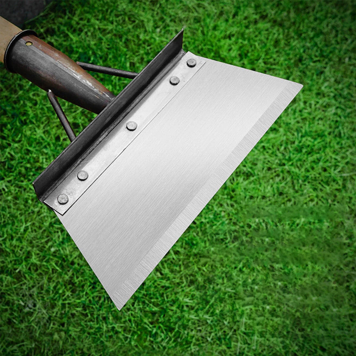 Garden Shovel Heavy Duty Steel Multifunction Cleaning Flat Shovel Weeding Tools