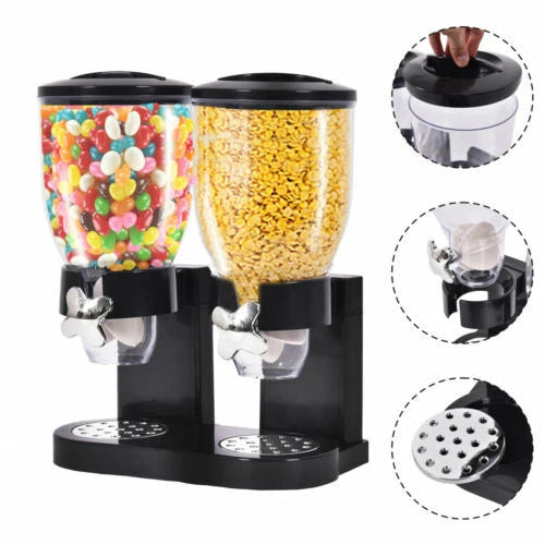 10.5L Cereal Container Storage Food Containers & Cereal Dispenser Triple Control
