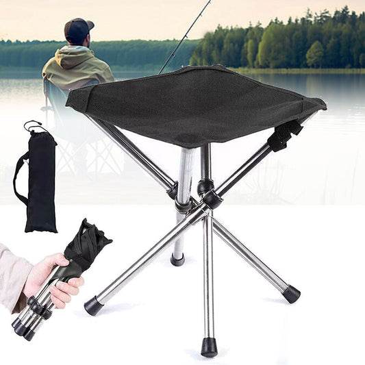 Folding Stool Portable Telescopic Chair Seat Camping Retractable Outdoor Fishing
