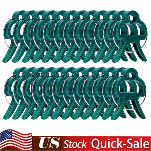 100PC LARGE PLANT & GARDEN CLIPS Support Tomato Vegetable Trellis Twine Ties
