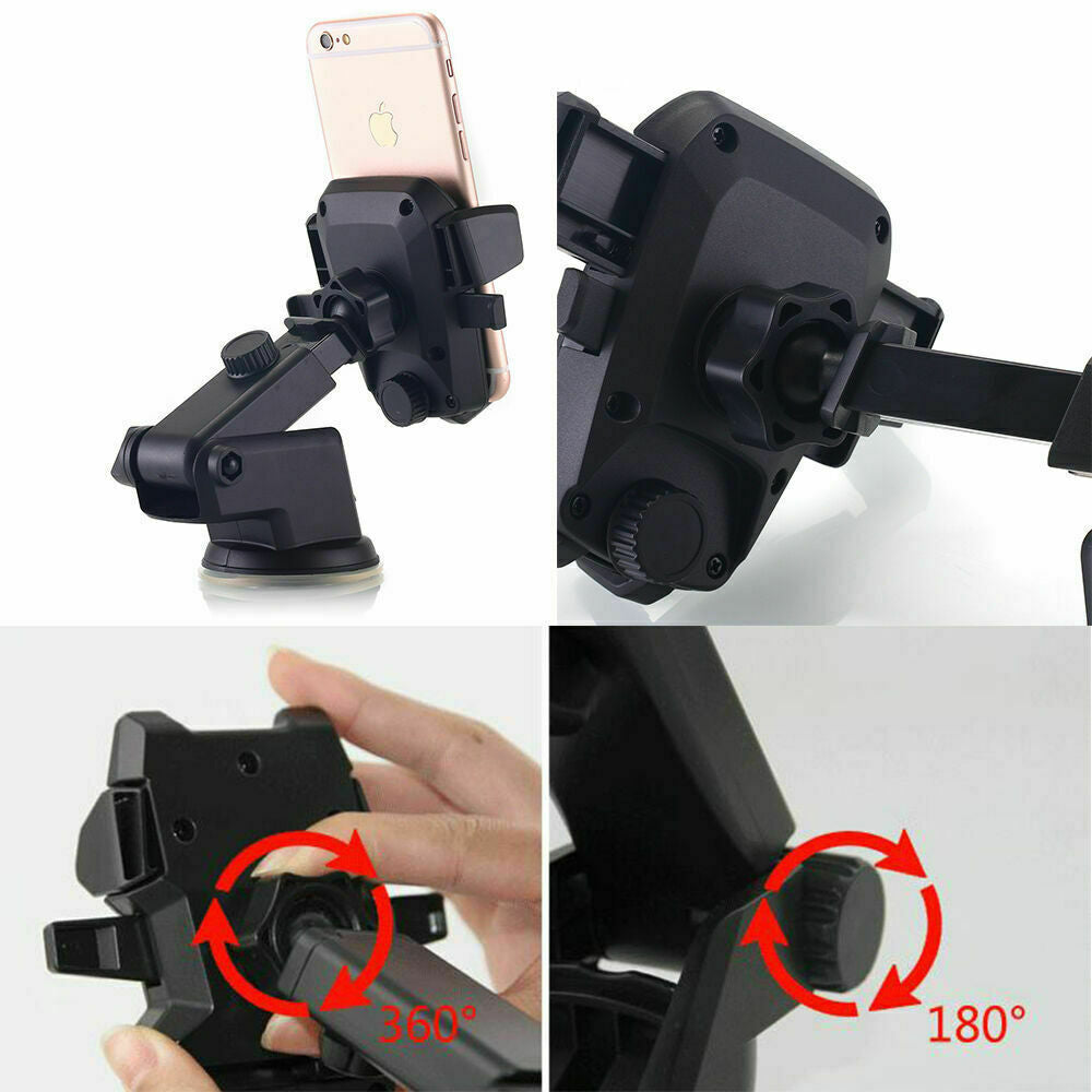 360° Mount Holder Car Windshield Stand For Mobile Cell Phone GPS iPhone Samsung