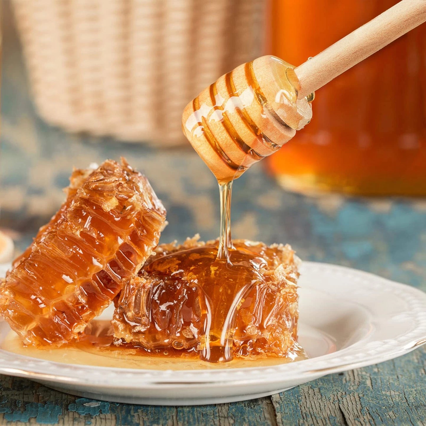 Wooden Honey Dipper Stick 6 Inch Individually Wrapped Honey Stirrer Stick Lot