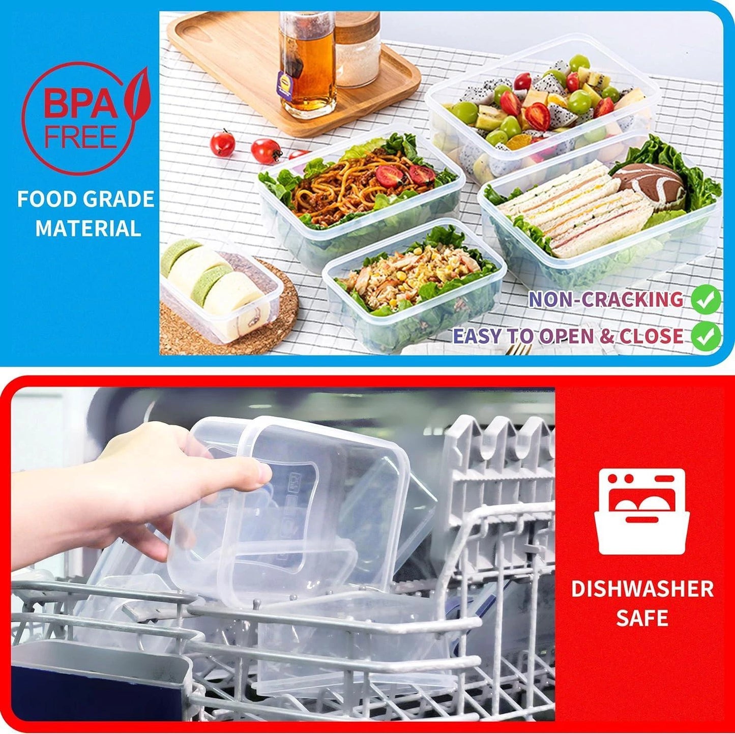 Versatile BPA-Free Food Storage Containers - 40-Piece Set for Organized Kitchens