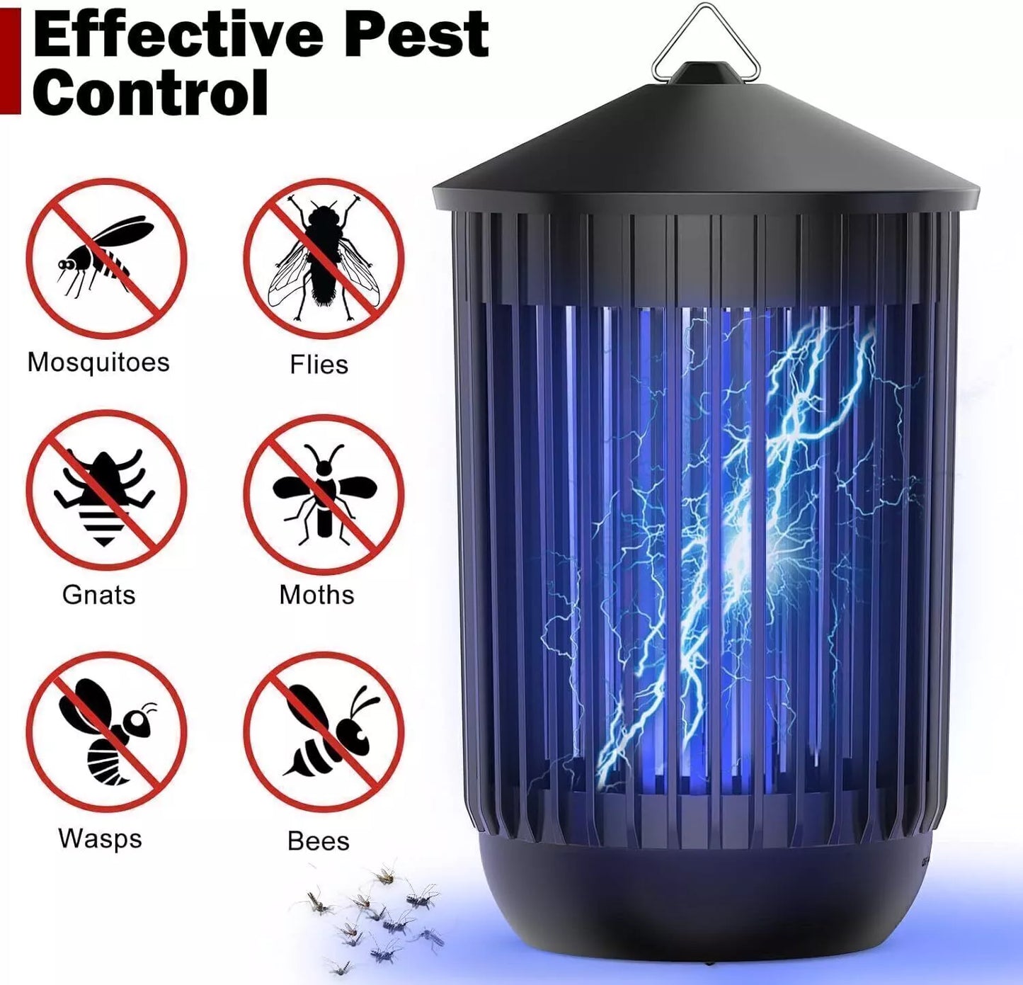 Bug Zapper 4300V Electronic Mosquito Zapper for Outdoor and Indoor Waterproof US
