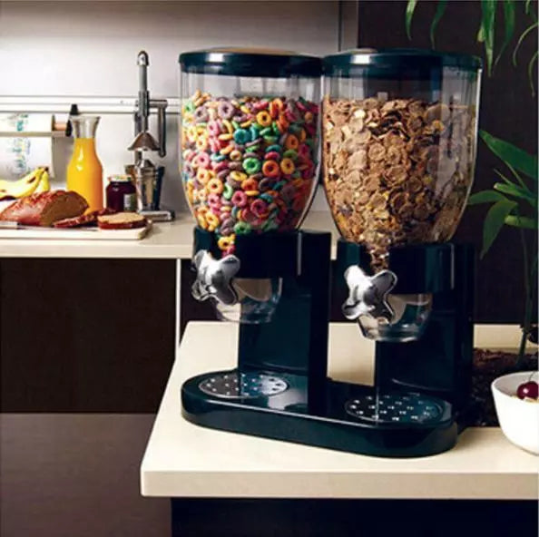 10.5L Cereal Container Storage Food Containers & Cereal Dispenser Triple Control