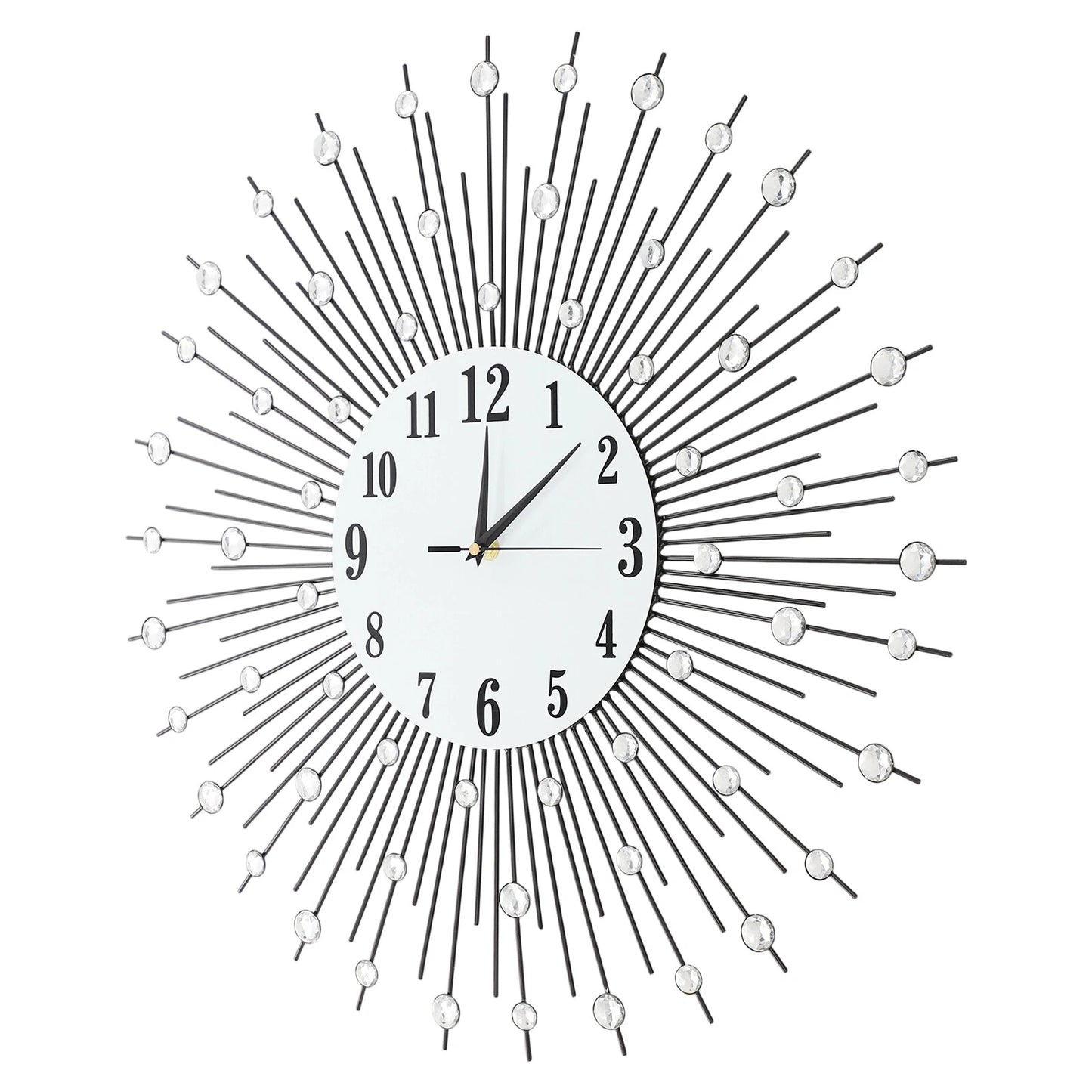 Luxury Large Wall Clock 60cm 3D Peacock Metal Wall Watch Living Room Home Decor