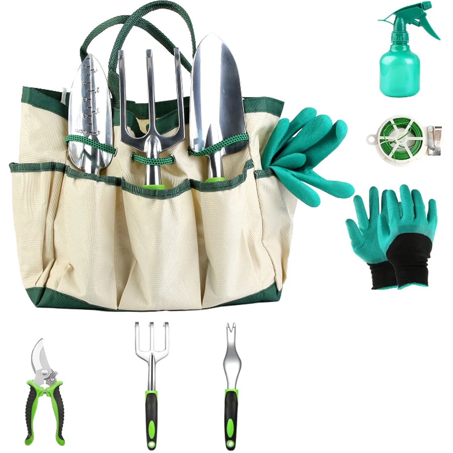 10PCS Garden Tool Set Garden Hand Tool Kit Aluminum Alloy Gardening Tool Set US