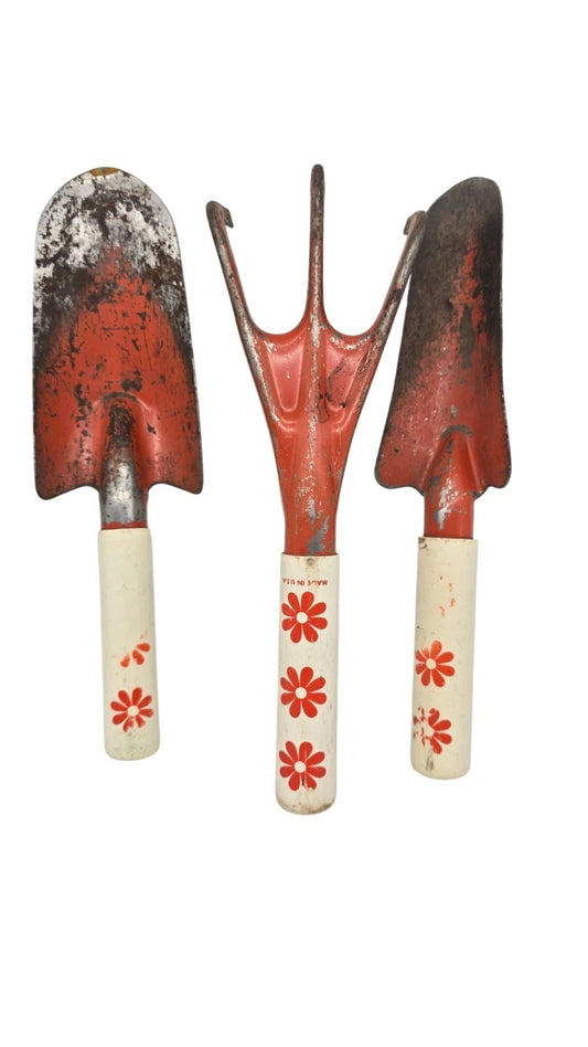 Vintage Set Of Primitive Metal Gardening Tools Made In USA