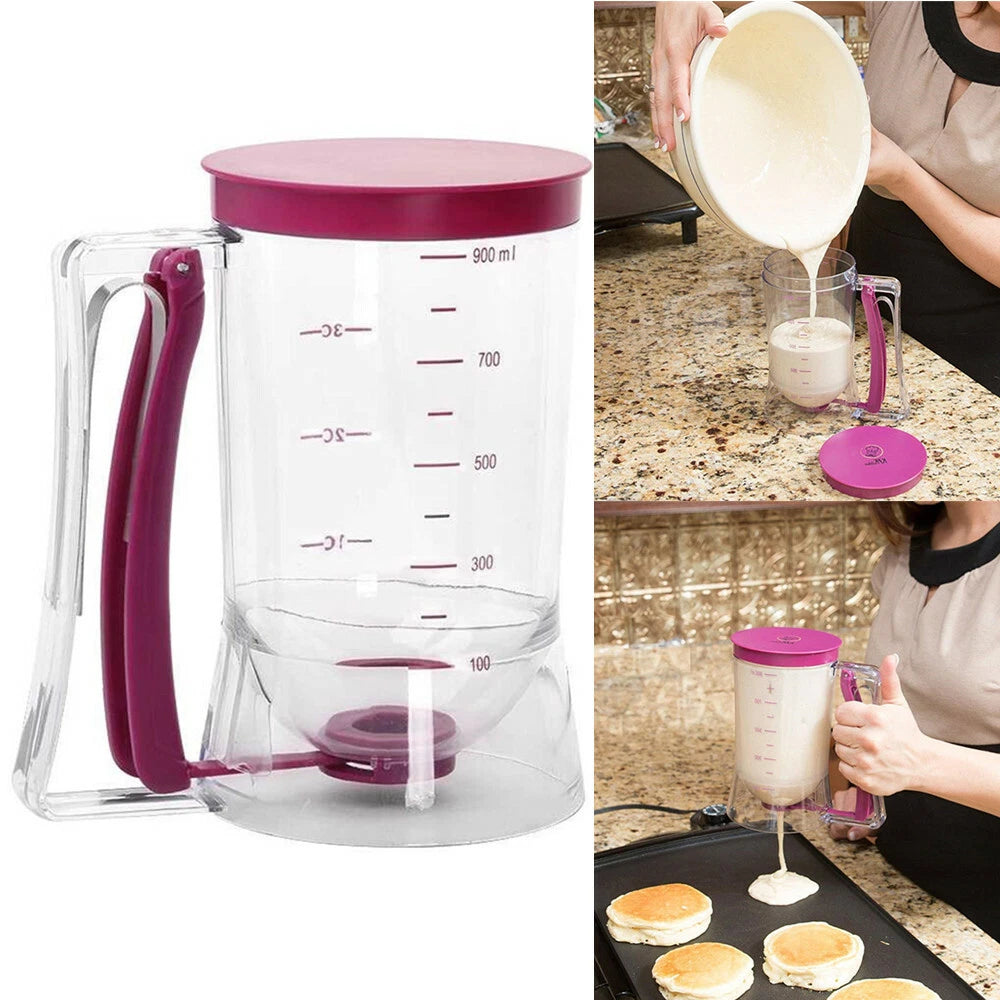 900ml Batter Dispenser DIY Muffin Cupcake Pancake Kitchen Measuring Baking Tools