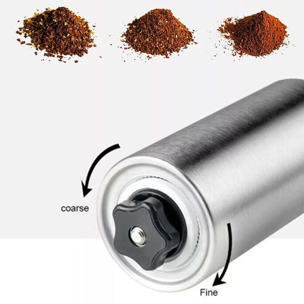 Portable Manual Coffee Grinder Detachable With Ceramic Burr Bean Mill Stainless