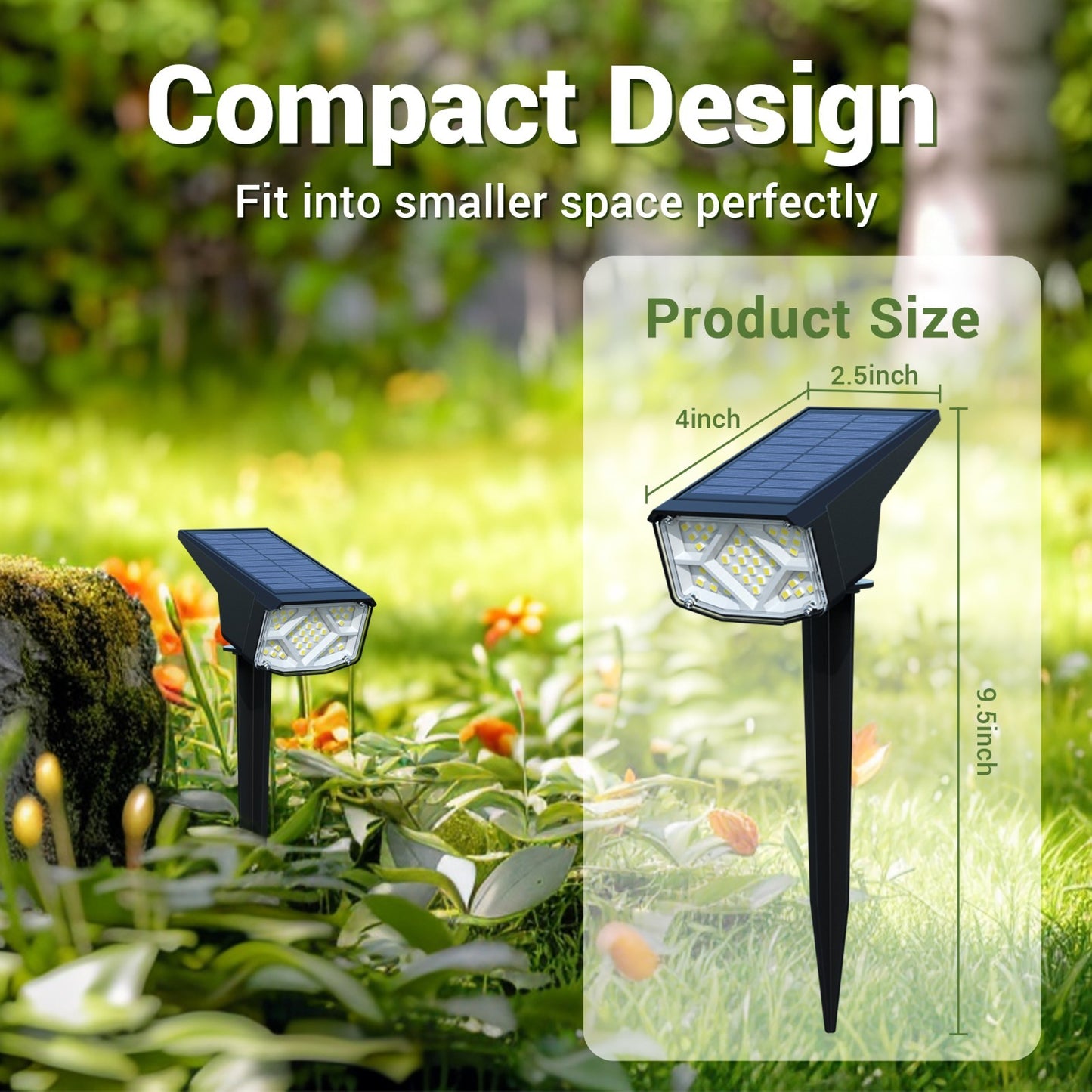 6/10 Pack Solar Spot Lights Outdoor Landscape Spotlights for Garden Cool White