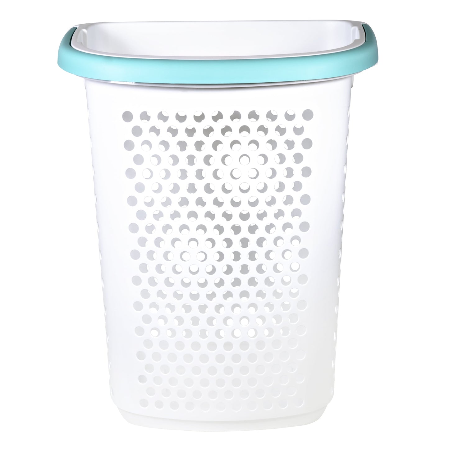 Home Logic 2 Bushel Rolling Plastic Laundry Hamper with Pop-up Handle,White,2 Pc