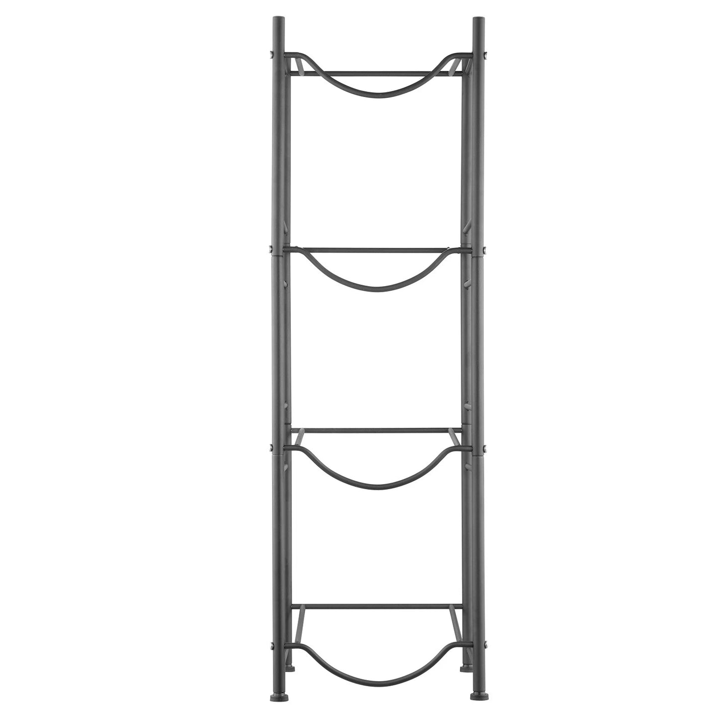 4 Tiers Water Jug Holder Single Row Water Bottle Rack for 4 Bottles Black