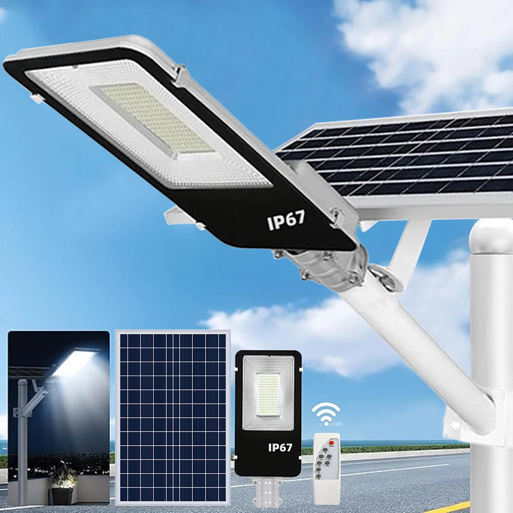 8000W Commercial Solar Street Lights LED Outdoor Dusk to Dawn Super Bright Lamp