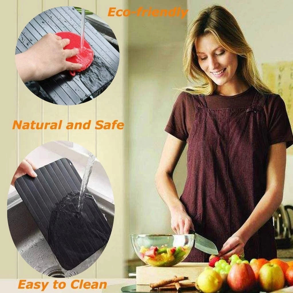 Fast Defrosting Tray Rapid Thawing Board Safe Defrost Meat Frozen Food Plate US