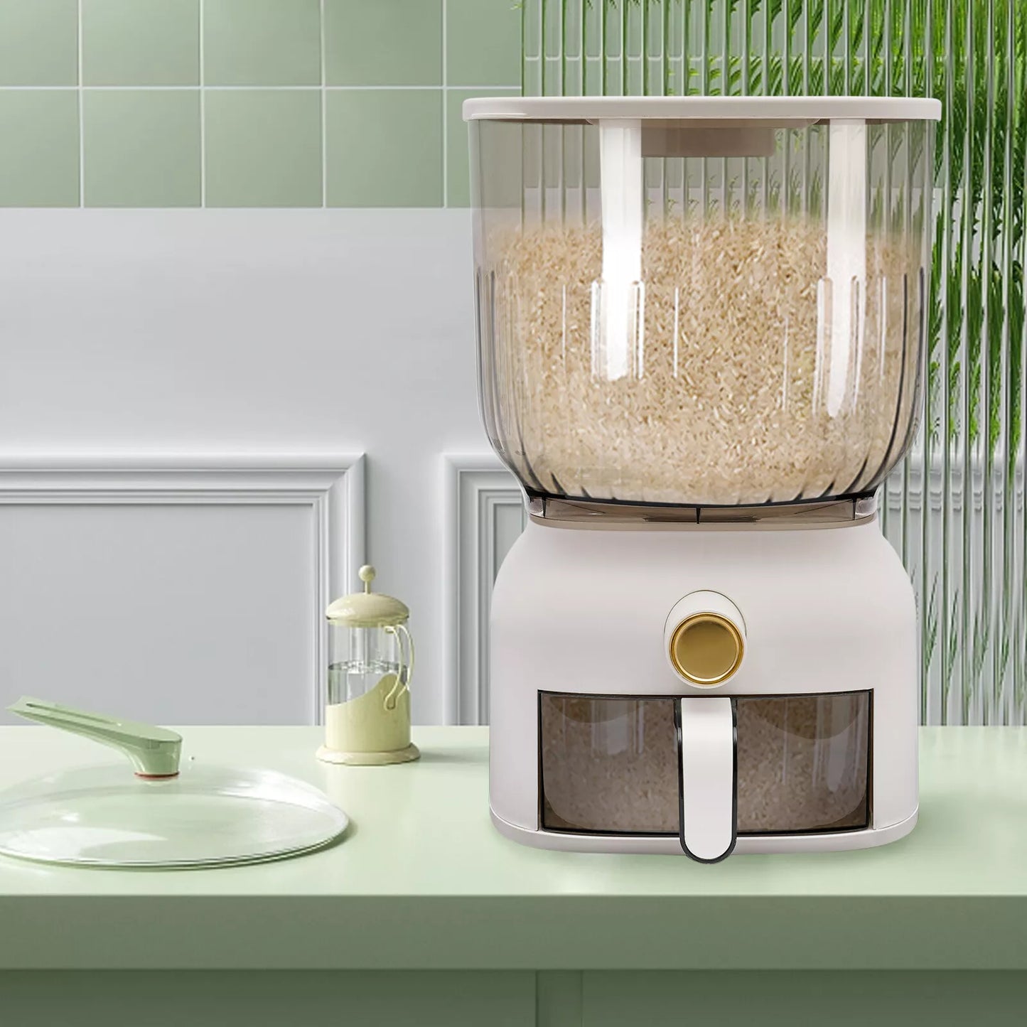 22 Lbs Food Dispenser Kitchen Organizer for Rice, Beans, Grains, Cereal Dry Food
